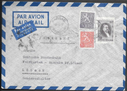 Finland Pargas Parainen Cover To Germany 1957. Telegraphy Otto Nyberg Stamp - Brieven En Documenten