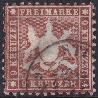 Wurttemberg 1863 Sc 39a Mi 28 Used Folded Upper Corner - Used