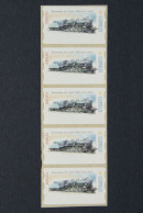 ESPAÑA.AÑO 2001./ LOCOMOTORA 141./Tira De 5 Etiquetas Postales Nuevas Y Limpias (Atms ). - Maschinenstempel (EMA)
