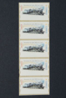 ESPAÑA.AÑO 2001./ LOCOMOTORA 141./Tira De 5 Etiquetas Postales Nuevas Y Limpias (Atms ). - Máquinas Franqueo (EMA)