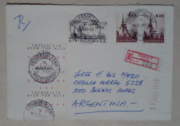 Danemark - Enveloppe Circulée Avec Timbres Sur Le Thème Des Bâtiments (1991) - Used Stamps