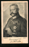AK Paul Von Hindenburg, In Uniform Portraitiert  - Historische Persönlichkeiten
