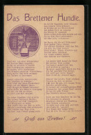 AK Bretten, Das Brettener Hundle, Gedicht  - Bretten