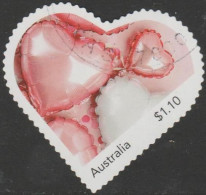 AUSTRALIA - DIE-CUT-USED 2020 $1.10 "MyStamps" - Heart - Valentines Day - Oblitérés