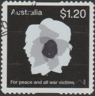 AUSTRALIA - DIE-CUT-USED 2023 $1.20 Poppies Of Remembrance - White - For Service And Sacrifice - Oblitérés