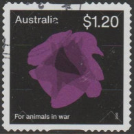 AUSTRALIA - DIE-CUT-USED 2023 $1.20 Poppies Of Remembrance - Purple - For Animals In War - Used Stamps
