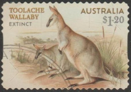 AUSTRALIA - DIE-CUT-USED 2023 $1.20 Extinct Mammals - Toolache Wallaby - Used Stamps