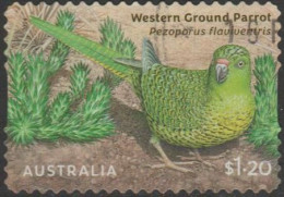 AUSTRALIA - DIE-CUT-USED 2024 $1.20 Australian Ground Parrots - Western Parrot - Used Stamps