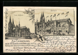 AK Köln, Generalversammlung Der Katholiken 1903, Dom Und Festhalle  - Autres & Non Classés