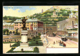Lithographie Genova, Piazza Principe  - Genova (Genoa)