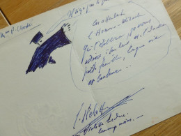 Gabriel DELATTRE ( 1891-1984) AVOCAT (Juré Petain 1945) Député SEDAN. AUTOGRAPHE Avec Dessin - Personaggi Storici