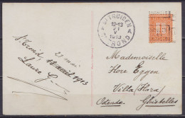 CP Fantaisie Affr. PREO 2183 (N°108 [ST-TRUIDEN /1913/ ST-TROND] Pos. D) Càd "ST-TRUIDEN A /21 V 1913/ ST-TROND A" Pour  - Typo Precancels 1912-14 (Lion)