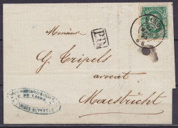 L. Affr. N°30 (tarif Frontalier) Càd LIEGE /24 MARS 1873 Pour MAESTRICHT - [PD] - 1869-1883 Leopold II.