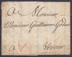L. Datée 21 Mai 1737 De AMSTERDAM Pour VERVIERS - Port "V" à La Craie Rouge - 1714-1794 (Oesterreichische Niederlande)
