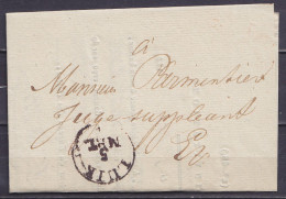 Billet D'invitation Pour Retirer Une Lettre Chargée Daté 5 Mars 1830 De LIEGE Càd LUIK /5 MEI Pour Juge Suppléant E/V - 1815-1830 (Période Hollandaise)