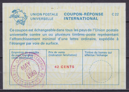 USA - Coupon-réponse International 42 Cents Càd "GATEWAY CENTER STA. /MAY 22 1980/ PITTSBURGH, PA" - Storia Postale