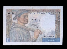 JC, Billet, France, Dix, 10 Francs Mineur, 10-3-1949, 2 Scans - 10 F 1941-1949 ''Mineur''