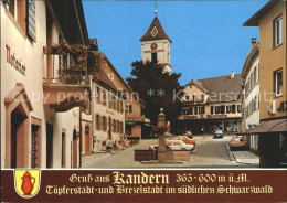 72378438 Kandern Dorfpartie Brunnen Kirchturm Kandern - Kandern