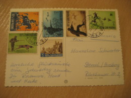 1966 To Stemel Arnsberg Germany Hunting Stamps On Cancel Castle Post Card SAN MARINO Italy - Covers & Documents