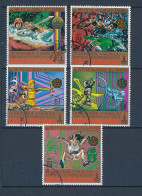 5 Timbres Oblitérés COMORES X-12 XXII° Jeux Olympiques D'été MOSCOU 1980  Natation,tir à L'arc, Saut En Longueur, Perche - Sommer 1980: Moskau