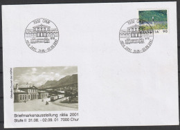 Schweiz: 2001, Blankobrief In EF, Mi. Nr. 1647, Briefmarkenausstellung Rätia 2001, SoStpl. 7000 CHUR - Lettres & Documents