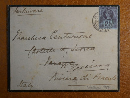 G24 GREAT BRITAIN  BELLE   LETTRE 1887  LANDCASTER ? A VARAZZE REDISTR.TORINO   ITALIA  +AFF. INTERESSANT+++ - Cartas & Documentos