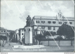 Cc327 Cartolina  Chiavari Monumento Colombo E Corso Garibaldi Genova - Genova (Genoa)