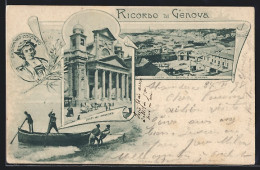 Cartolina Genova, Chiesa Dell Annunziata, Veduta Dalla Scuola Di Marina  - Genova (Genoa)