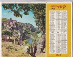 ALMANACH  DES PTT ,  DOUBLE ,,,,1962 DORDOGNE ,FETES A SOUHAITER,,,  INDICATEUR DES PTT ,TABLE DE CALCUL ,,,CARTE  _ , - Grossformat : 1961-70