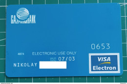 RUSSIA CREDIT CARD GAZPROM BANK - Credit Cards (Exp. Date Min. 10 Years)