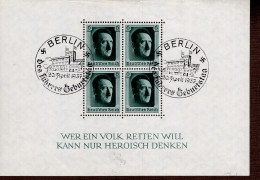 Deutsches Reich Block 7 A. Hitler Gestempelt Used - Blocs