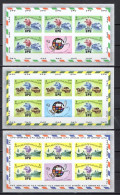 Maldives 1974 UPU Centenary, Trains, Ships, Zeppelin Set Of 6 Sheetlets Imperf. MNH -scarce- - U.P.U.