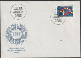 Schweiz: 1998, Blankobrief In EF, Mi. Nr.835 , Jahresereignisse: 50 C. Europ. Kernforschungsinstitut, CERN ESoStpl. BERN - FDC