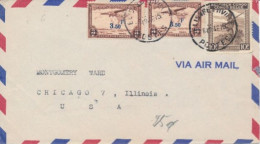 BELGIAN CONGO AIR COVER FROM E/VILLE 08.12.46 TO CHICAGO - Covers & Documents
