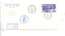 TAAF LETTRE DE DUMONT D'URVILLE 1977 - Storia Postale