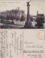 Ansichtskarte Wittenberge Kriegerdenkmal, Rathaus Und Strasse 1917  - Wittenberge