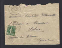 LETTRE SUISSE Pour SALON FRANCE 1897 - Lettres & Documents