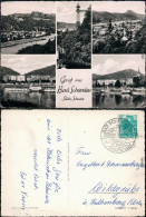 Bad Schandau Stadtblick, Lilienstein, Fahrstuhl, Elbedampfer 1959 - Bad Schandau