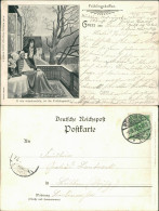 Ansichtskarte  Frau Mit Mann Auf Dem Balkon - Frühlingshoffen 1898  - Philosophie & Pensées