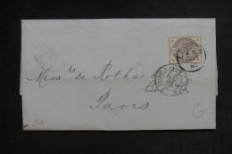 GRANDE BRETAGNE - Victoria Perforé Sur Lettre De Londres Pour La France En 1885 - L 152904 - Briefe U. Dokumente