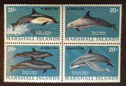 Marshall Islands 1984 Ausipex Dolphins MNH - Dolphins