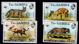 GAMBIA 1976 WWF ANIMALS MI No 332-5 MNH VF!! - Nuovi