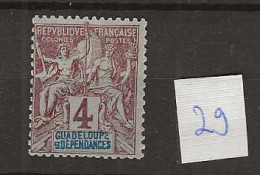 1892 MNH Guadaloupe Yvert 29 Postfris** - Neufs