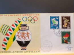 105/695  FDC  NEDERLANDSE ANTILLEN  1968 - Zomer 1968: Mexico-City