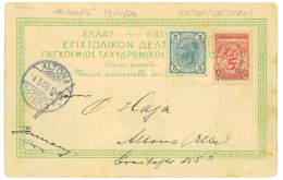 P3423 - GREECE , 1906, FANTASTIC ITEM!! WRITTEN FROM CORFÚ, 2 MIXED STAMPS APPLIED, AND ON ARRIVAL, CANCELLED AT KOTOR - Zomer 1896: Athene