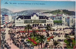 CPSM  Circulée 1937 , Nice (Alpes Maritimes) - Le Casino Municipal Et La Place Massena  (211) - Monuments, édifices