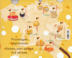 2022 Belgium Cheese Fromage Miniature Sheet Of 5 MNH @ BELOW FACE VALUE - Neufs