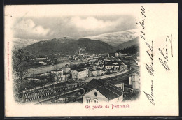 Cartolina Pontremoli, Ortsansicht Aus Der Vogelschau, Blick Auf Die Berge  - Other & Unclassified