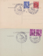 LOT T-20#1 - FRANCE- EXPOSITION PHILATELIQUE L'ART DANS LE TIMBRE A PARIS EN 1941 (2 CARTES) - Cachets Commémoratifs