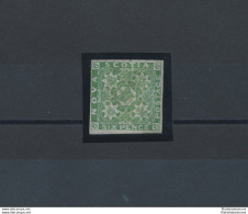 1851 Nova Scotia, SG. 5 , 6 D. Yellow Green On Bluish Paper Imperforate , Used - Autres & Non Classés